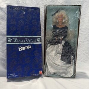 Mattel Barbie Winter Velvet Special Edition Avon Barbie Doll 12in 1995